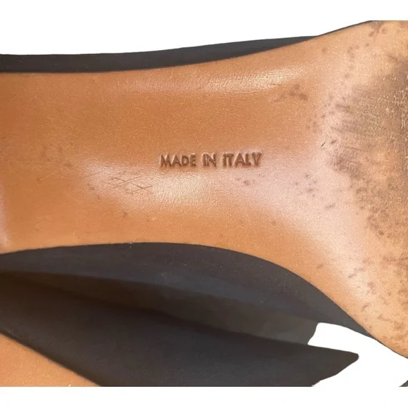 Salvatore Ferragamo Black Suede vintage Shoes size 7.5AA (narrow) - Picture 11 of 11